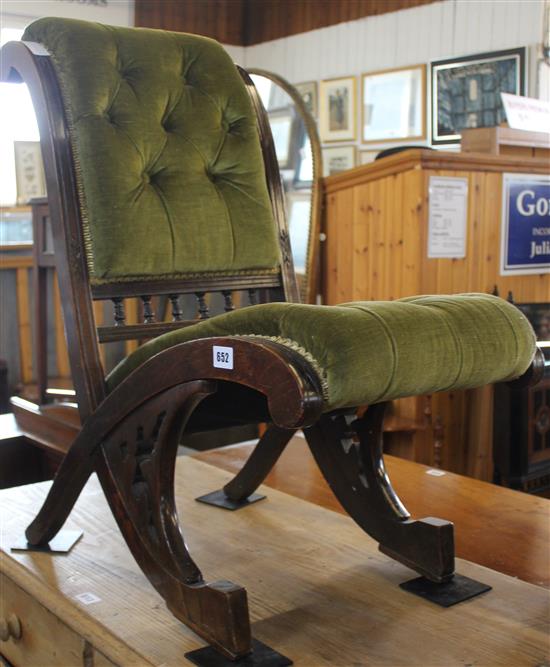 Late Victorian nursing chair